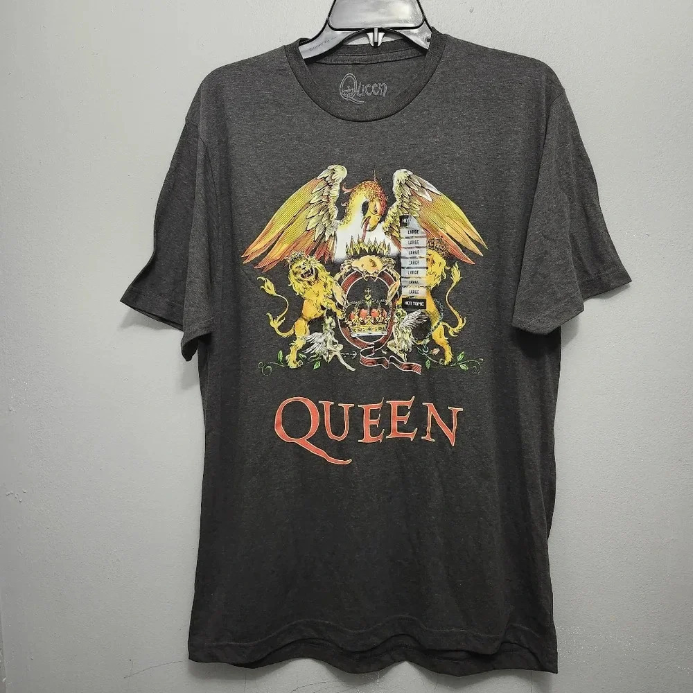Hot topic women's queen graphic shirt size large gray